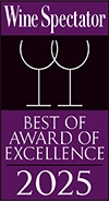Wine Spectator 'Award of Excellence' 2025 Image 1 - The Wharf Restaurant