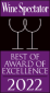 Wine Spectator Award of Excellence 2022